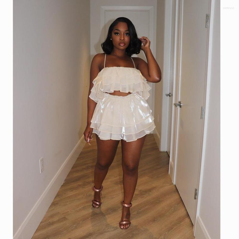 Women's Tracksuits CINESSD 2023 Sexy Women Clothing Organza Solid Color Sling Short Top Pantskirt Two Piece Sets, Creamy-white
Women's Tracksuits CINESSD 2023 Sexy Women Clothing Organza Solid Color Sling Short Top Pantskirt Two Piece Sets, Creamy-white