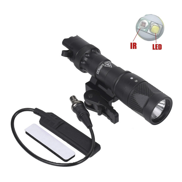 Tactical M323V IR Flashlight White LED Light 500 Lumen& IR Infrared Output with Remote Switch and QD Mount Hunting Scout Light-BK, Customize
Tactical M323V IR Flashlight White LED Light 500 Lumen& IR Infrared Output with Remote Switch and QD Mount Hunting Scout Light-BK, Customize
