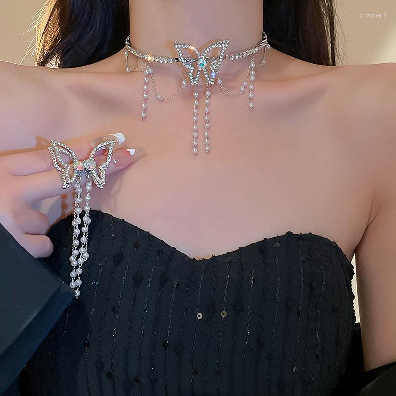 Necklace Earrings Set FYUAN Fashion Crystal For Women Long Tassel Hollow Butterfly Choker Ladies Party Wedding, Picture shown
Necklace Earrings Set FYUAN Fashion Crystal For Women Long Tassel Hollow Butterfly Choker Ladies Party Wedding, Picture shown