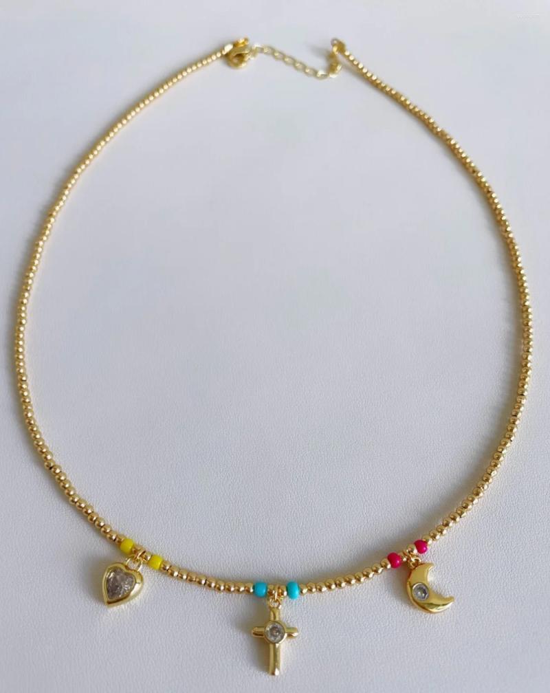 Pendant Necklaces Cross Moon Hearts Bead Choker Necklace For Women Elegant Adjustable Chain Year Jewelry
Pendant Necklaces Cross Moon Hearts Bead Choker Necklace For Women Elegant Adjustable Chain Year Jewelry