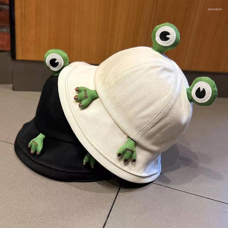 Berets Cute Frog Bucket Hat For Women 2023 Summer Sunscreen Sunshade Cartoon Sun Hats Fashion Cap Fisherman 
Berets Cute Frog Bucket Hat For Women 2023 Summer Sunscreen Sunshade Cartoon Sun Hats Fashion Cap Fisherman