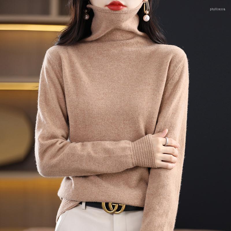 Women's Sweaters Pure Wool Sweater Women's Turtleneck Pullover Solid Color Casual Long-sleeved Knitted Top 2023, Camel
Women's Sweaters Pure Wool Sweater Women's Turtleneck Pullover Solid Color Casual Long-sleeved Knitted Top 2023, Camel