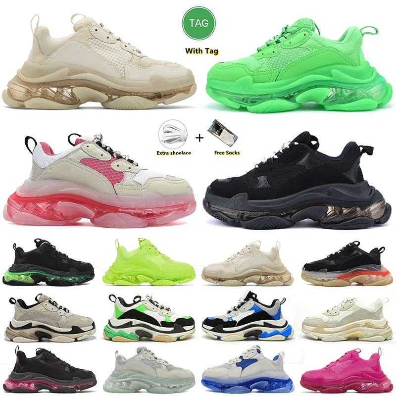 2023 Triple S shoes designer mens womens casual shoe platform sneakers clear sole black white grey red pink blue Royal Neon Green trainers Tennis, Item#25
2023 Triple S shoes designer mens womens casual shoe platform sneakers clear sole black white grey red pink blue Royal Neon Green trainers Tennis, Item#25