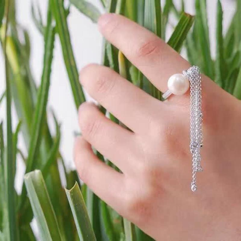 Cluster Rings DZ02 Fashion CZ Zircon Tassel Freshwater Pearl 925 Sterling Silver Finger Ring Brand Design Women Wedding Jewelry
Cluster Rings DZ02 Fashion CZ Zircon Tassel Freshwater Pearl 925 Sterling Silver Finger Ring Brand Design Women Wedding Jewelry