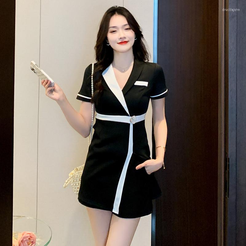 Work Dresses Summer Fashion Two-piece Set Temperament Patchwork Dress And Shorts 2pcs With Free Brooth Spa Uniform Suits Wear, Black set
Work Dresses Summer Fashion Two-piece Set Temperament Patchwork Dress And Shorts 2pcs With Free Brooth Spa Uniform Suits Wear, Black set
