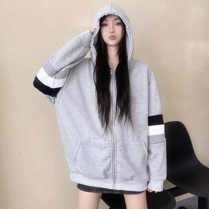 Women's Hoodies Harajuku Gray Zipper Women Sping Autumn Stripe Hooded Sweatshirt Korean Cardigan Thin Coat Female Streetwear Y2k Clothes, Xiaox 9112
Women's Hoodies Harajuku Gray Zipper Women Sping Autumn Stripe Hooded Sweatshirt Korean Cardigan Thin Coat Female Streetwear Y2k Clothes, Xiaox 9112