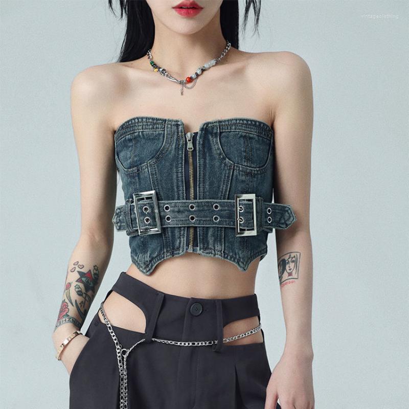 Women' Tanks Personalized Vintage Denim Smock Female 2023 Summer Design Sense Of A Hundred And One Outside Wear Work Undershirt Tops, Blue
Women' Tanks Personalized Vintage Denim Smock Female 2023 Summer Design Sense Of A Hundred And One Outside Wear Work Undershirt Tops, Blue