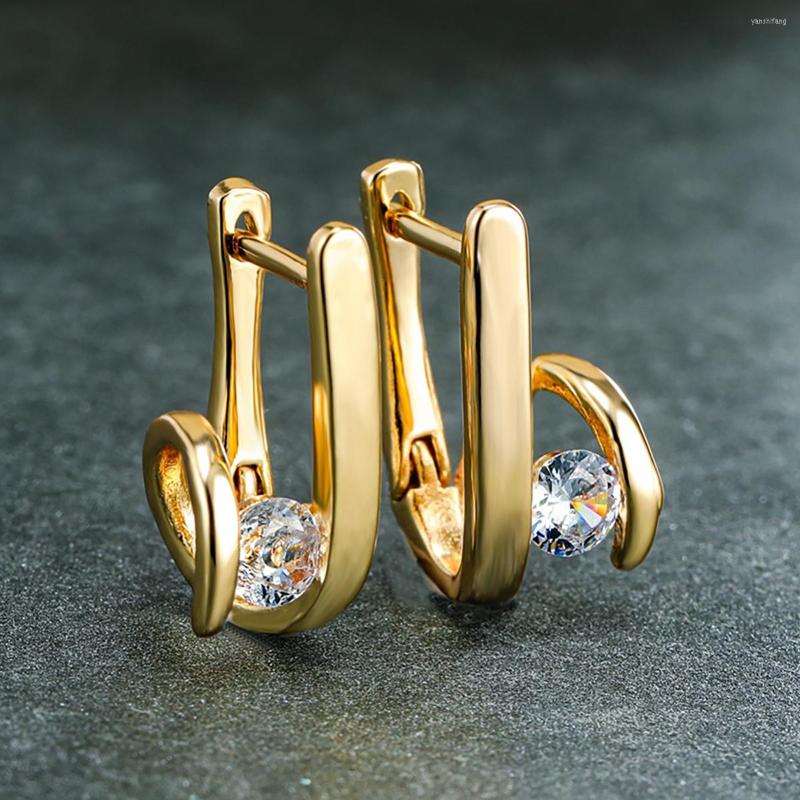 Hoop Earrings Trendy Simple Design Zircon Earring For Women Gold Color Female Piercing Jewelry Accessories Party Birthday Gifts
Hoop Earrings Trendy Simple Design Zircon Earring For Women Gold Color Female Piercing Jewelry Accessories Party Birthday Gifts