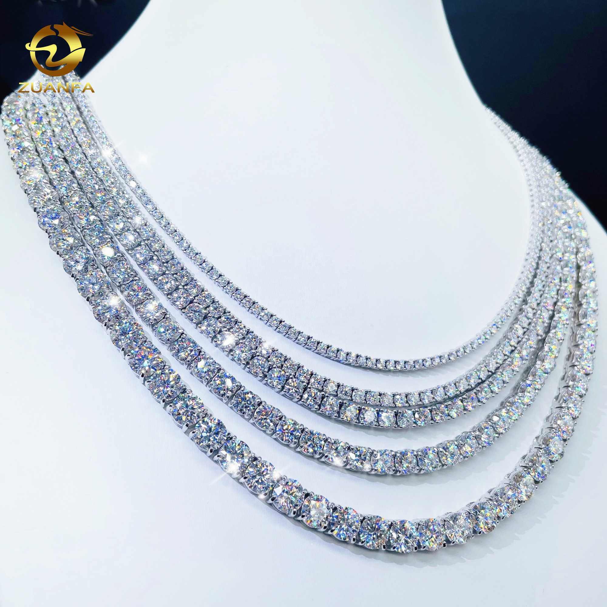 Necklace Tennis Chain moissanite chain tennis bracelet pass diamond tester tennis 925 Sterling silver