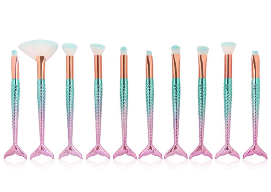 Professional 10 PCSset Mermaid Makeup Brushes Set Foundation Blending Eyeshadow Contour Concealer Blush Cosmetic Makeup Tool6951467
Professional 10 PCSset Mermaid Makeup Brushes Set Foundation Blending Eyeshadow Contour Concealer Blush Cosmetic Makeup Tool6951467