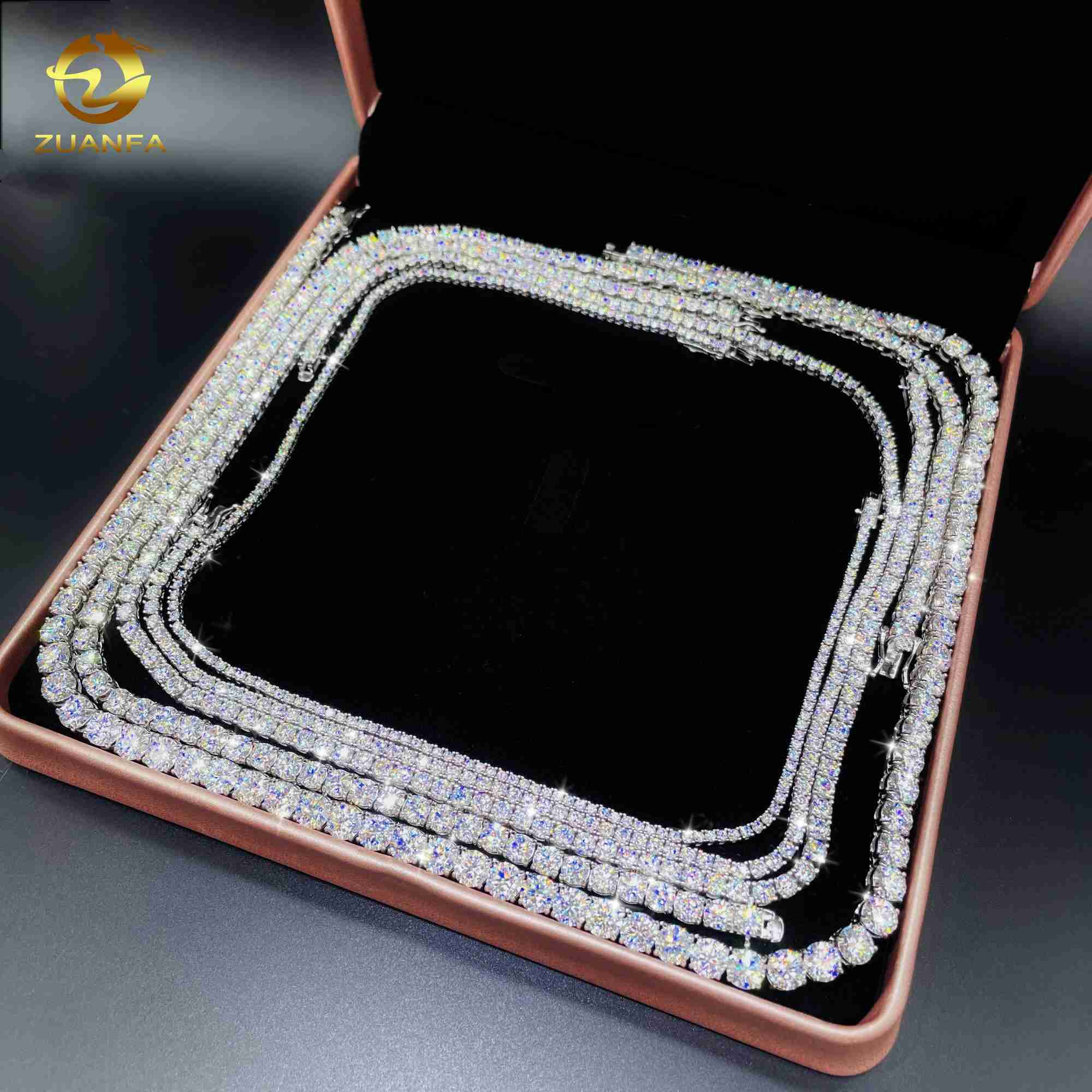 Necklace Tennis Chain moissanite chain tennis bracelet pass diamond tester tennis 925 Sterling silver