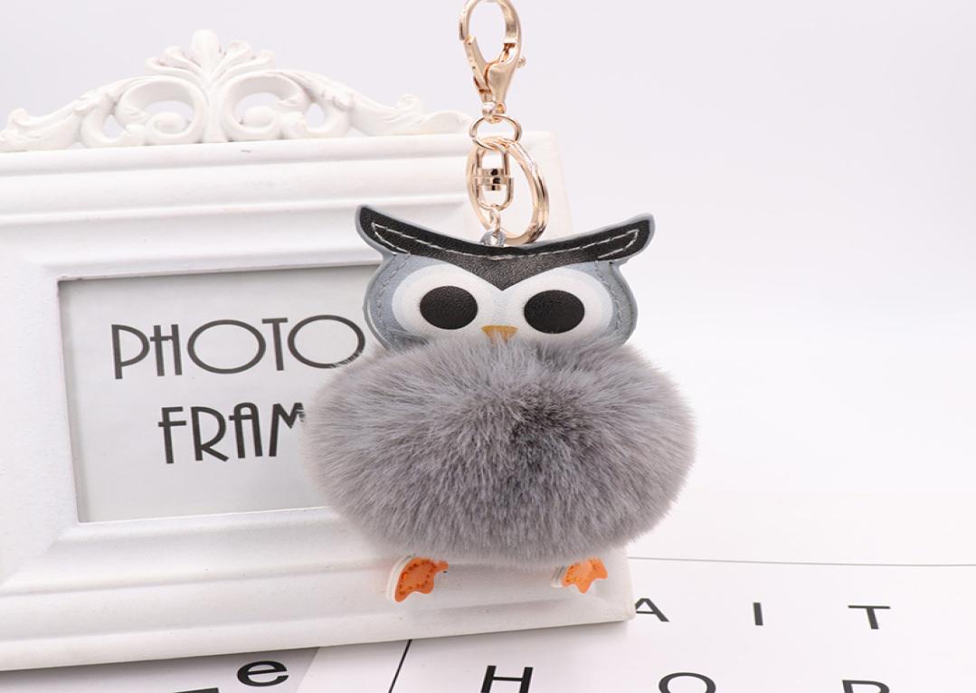 Cute Pompom Owl Keychain Plush Keyring Rabbit Fur Ball pompon Fluffy Leather cartoon Key Ring accessories Jewelry8763468
Cute Pompom Owl Keychain Plush Keyring Rabbit Fur Ball pompon Fluffy Leather cartoon Key Ring accessories Jewelry8763468