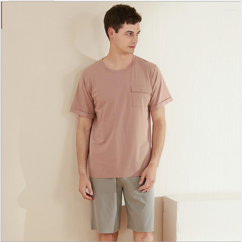 Men's Sleepwear Summer Two-Piece Sets Men Casual Pajama Modal Cotton Suit Men's Round Collar Short Sleeve T Shirt & Half Pants
Men's Sleepwear Summer Two-Piece Sets Men Casual Pajama Modal Cotton Suit Men's Round Collar Short Sleeve T Shirt & Half Pants