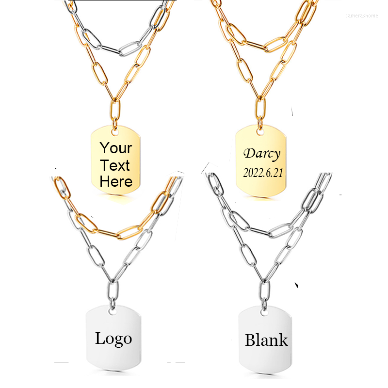 Pendant Necklaces Custom Engraved Stainless Steel Rectangle Dog Tag Double Layered Necklace Military Jewellery Birthday Christmas Gift
Pendant Necklaces Custom Engraved Stainless Steel Rectangle Dog Tag Double Layered Necklace Military Jewellery Birthday Christmas Gift