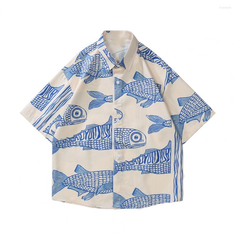 Men's Casual Shirts Men Beach Shirt Soft Summer 3D Fish Print Lapel Vacation Top Male Clothes, Apricot
Men's Casual Shirts Men Beach Shirt Soft Summer 3D Fish Print Lapel Vacation Top Male Clothes, Apricot