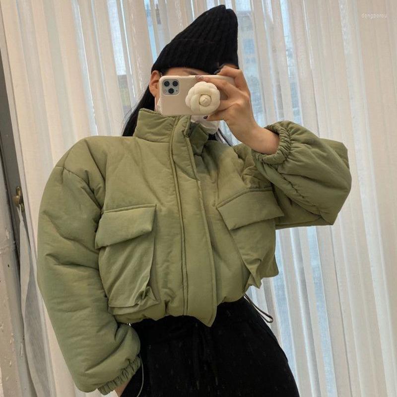 Women' Trench Coats Chic Winter Stand-up Collar Double Pockets Tooling Jacket Loose Warm High Waist Cotton Coat Padded Parka Streetwear, Beige
Women' Trench Coats Chic Winter Stand-up Collar Double Pockets Tooling Jacket Loose Warm High Waist Cotton Coat Padded Parka Streetwear, Beige