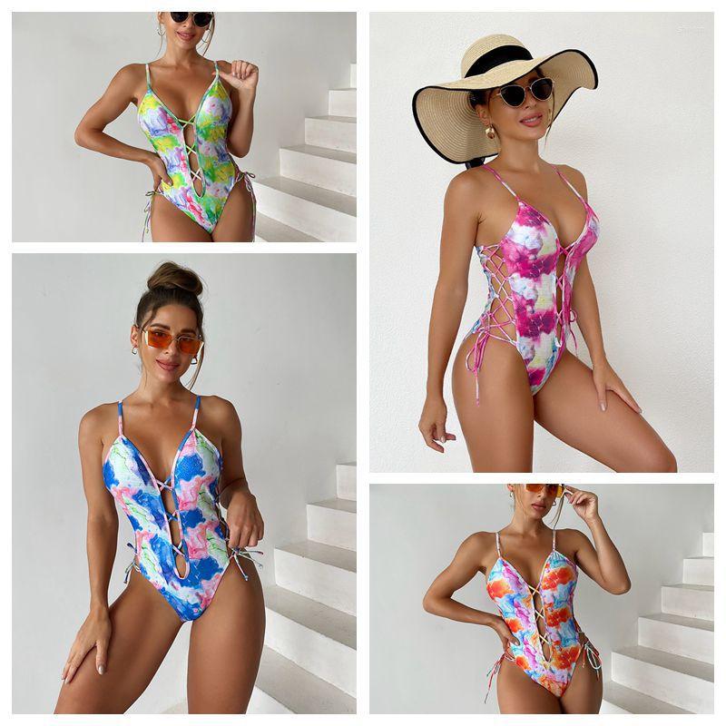Women' Swimwear Bikini Fashion Sexy Printed One Piece Cross Strap Hollow Out For Women, Green
Women' Swimwear Bikini Fashion Sexy Printed One Piece Cross Strap Hollow Out For Women, Green
