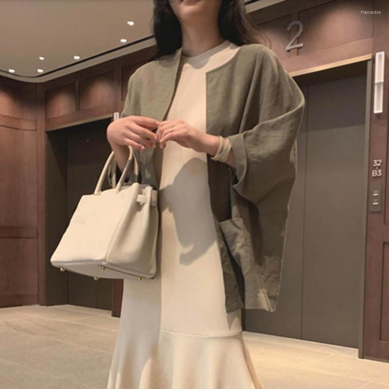 Women' Blouses Fashion Shirt Coat Colorfast Spring Summer Loose Fit Pure Color Pockets Thin Cardigan Outerwear Daily Garment, Warm white
Women' Blouses Fashion Shirt Coat Colorfast Spring Summer Loose Fit Pure Color Pockets Thin Cardigan Outerwear Daily Garment, Warm white