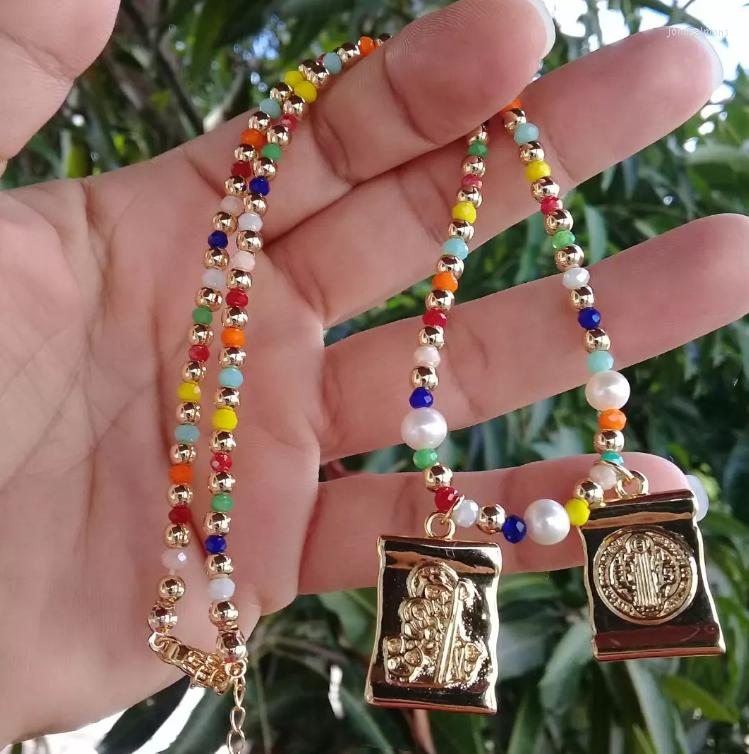 Pendant Necklaces Color Beaded Chokers For Women Virgin Mary Religious Medal Necklace
Pendant Necklaces Color Beaded Chokers For Women Virgin Mary Religious Medal Necklace