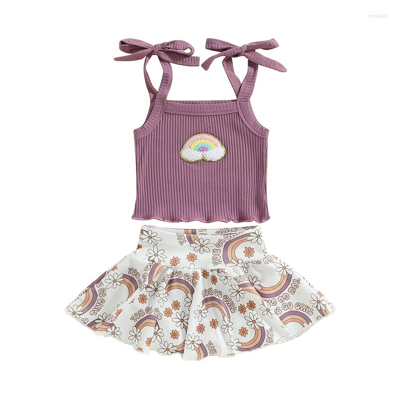 Clothing Sets FOCUSNORM 0-24M Infant Baby Girls Clothes Rainbow Print Sleeveless Off Shoulder Vest Tops Floral Short Skirts, Picture shown
Clothing Sets FOCUSNORM 0-24M Infant Baby Girls Clothes Rainbow Print Sleeveless Off Shoulder Vest Tops Floral Short Skirts, Picture shown