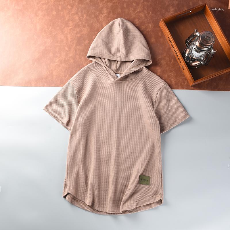 Men's T Shirts Summer American Retro Waffle Solid Color Hooded T-shirt Men's Fashion Simple Washed Short Sleeve Casual Loose Sport Tops, Khaki
Men's T Shirts Summer American Retro Waffle Solid Color Hooded T-shirt Men's Fashion Simple Washed Short Sleeve Casual Loose Sport Tops, Khaki