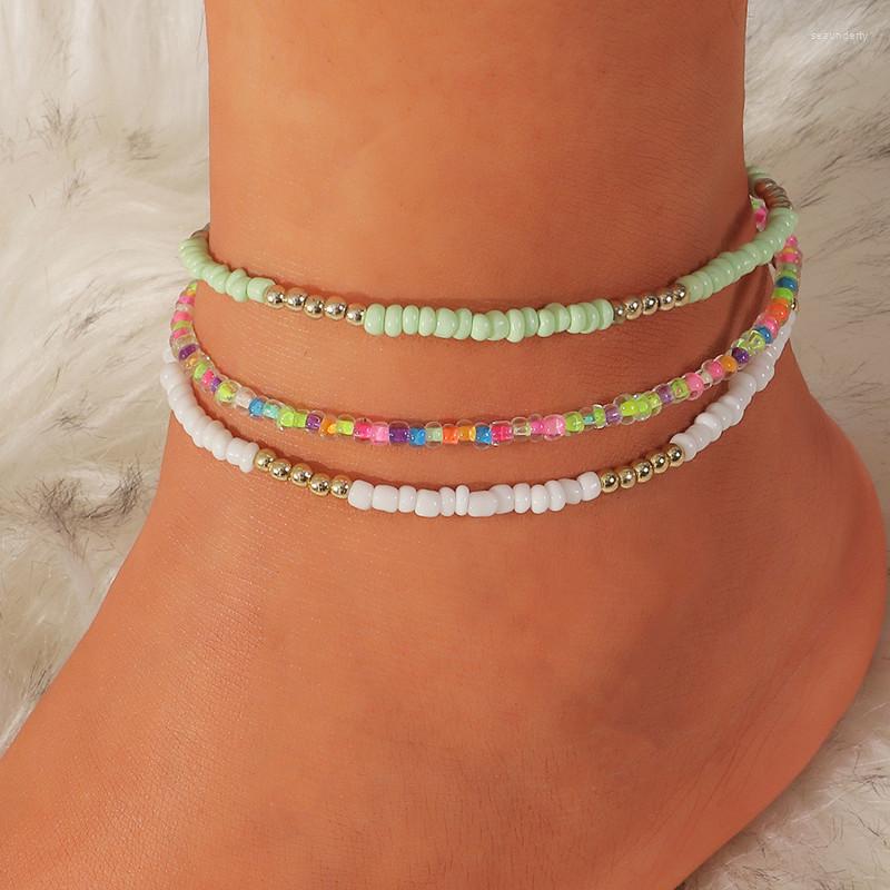 Anklets 3 Pcs/Set Fashion Colorful Rice Beads Anklet For Women Trendy Beach Jewelry Accessories
Anklets 3 Pcs/Set Fashion Colorful Rice Beads Anklet For Women Trendy Beach Jewelry Accessories