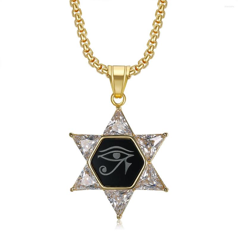 Pendant Necklaces Hip Hop Star Of David Necklace For Men Gold Color Stainless Steel Eye Horus Jewish Iced Out Bling Jewelry
Pendant Necklaces Hip Hop Star Of David Necklace For Men Gold Color Stainless Steel Eye Horus Jewish Iced Out Bling Jewelry