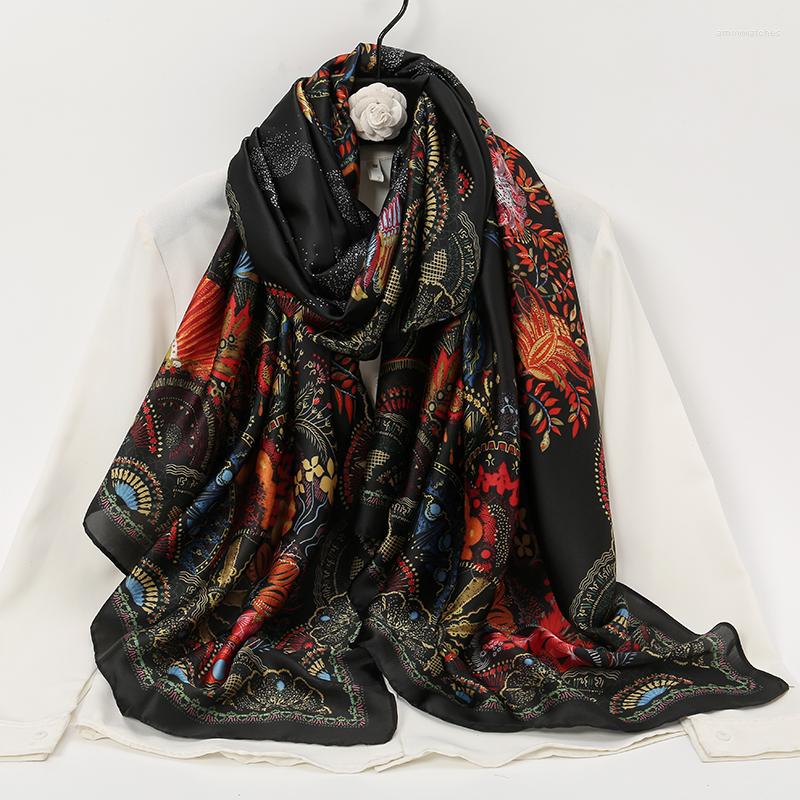 Scarves Printed Silk Scarf For Women Long Shawl Muslim Hijabs Spring Ladies Foulard Headscarf Wraps Stoles 180 90cm
Scarves Printed Silk Scarf For Women Long Shawl Muslim Hijabs Spring Ladies Foulard Headscarf Wraps Stoles 180 90cm