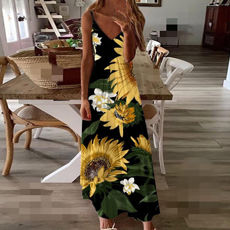 Casual Dresses Women Summer V Neck Sleeveless Printing Strap Dress Sundress Elegant Party Swing Long Loose In, Black
Casual Dresses Women Summer V Neck Sleeveless Printing Strap Dress Sundress Elegant Party Swing Long Loose In, Black