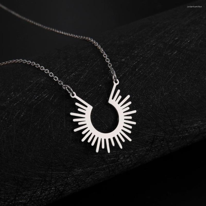 Pendant Necklaces Dreamtimes Double Hanging Glossy Sun Flower Line For Women Charm Necklace Stainless Steel Gift Accessories
Pendant Necklaces Dreamtimes Double Hanging Glossy Sun Flower Line For Women Charm Necklace Stainless Steel Gift Accessories