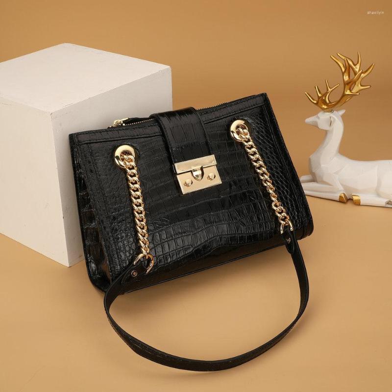 Evening Bags 2023 Designer Crocodile Skin Women Chain Bag Fashion Genuine Leather Lady Shoulder High Grade Large Capacity 45, Black
Evening Bags 2023 Designer Crocodile Skin Women Chain Bag Fashion Genuine Leather Lady Shoulder High Grade Large Capacity 45, Black