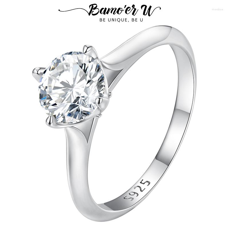 Cluster Rings Bamoer U D Color VVS1 EX 1CT Moissanite Solitaire Ring 925 Sterling Silver Four-Claw-Set Lab Diamond For Women Engagement
Cluster Rings Bamoer U D Color VVS1 EX 1CT Moissanite Solitaire Ring 925 Sterling Silver Four-Claw-Set Lab Diamond For Women Engagement