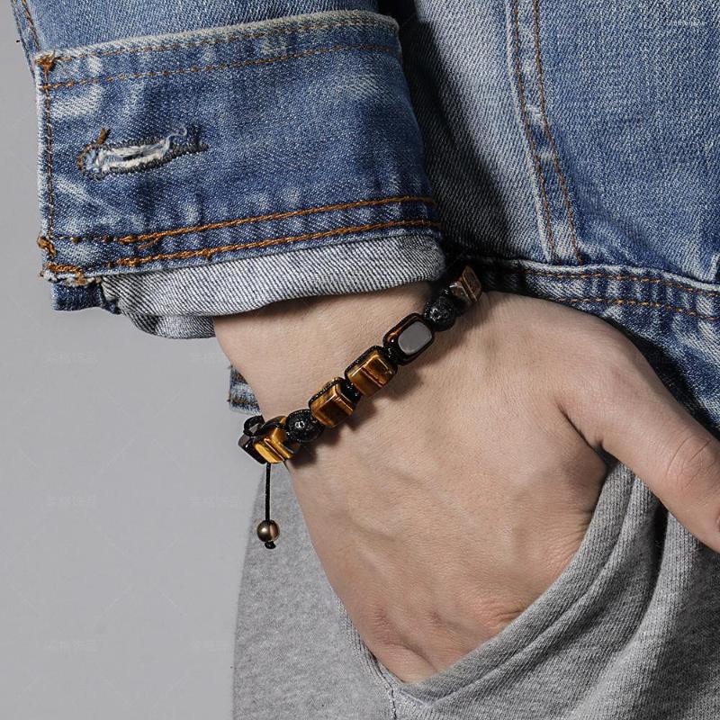 Charm Bracelets Volcanic Stone Crystal Cube Agate Woven Bracelet Multi-color Optional Unisex Natural Advanced Touch
Charm Bracelets Volcanic Stone Crystal Cube Agate Woven Bracelet Multi-color Optional Unisex Natural Advanced Touch