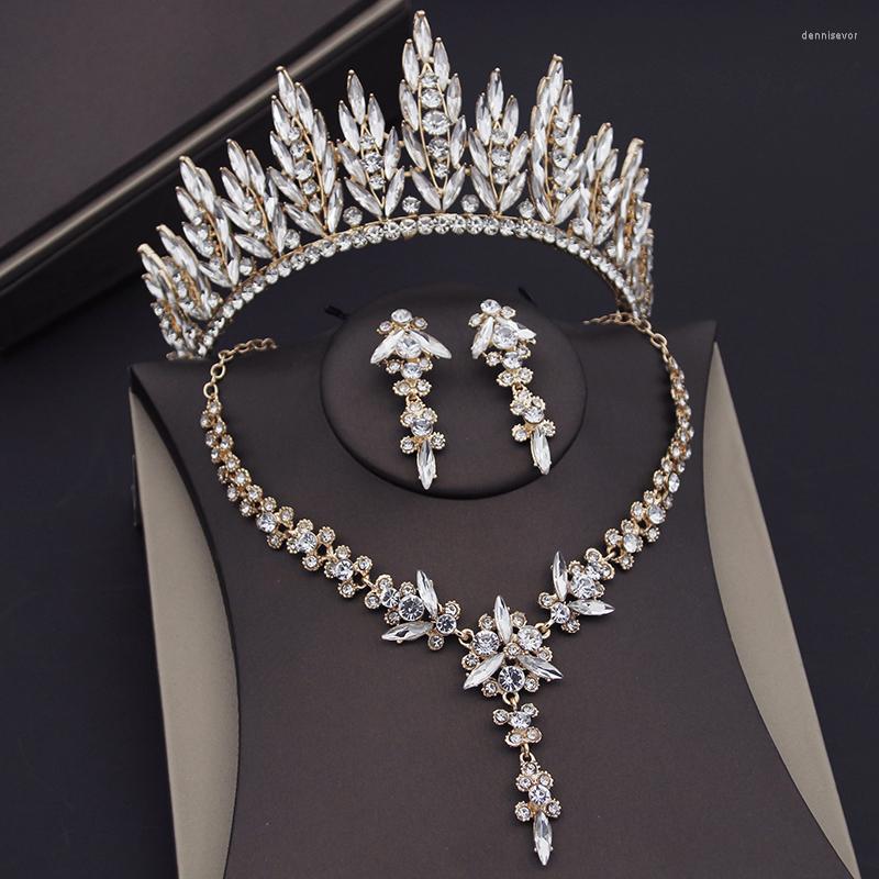 Necklace Earrings Set Gold Colors Leaves Crystal Wedding Crown Sets For Women Bridal Tiaras Prom Bride, Picture shown
Necklace Earrings Set Gold Colors Leaves Crystal Wedding Crown Sets For Women Bridal Tiaras Prom Bride, Picture shown