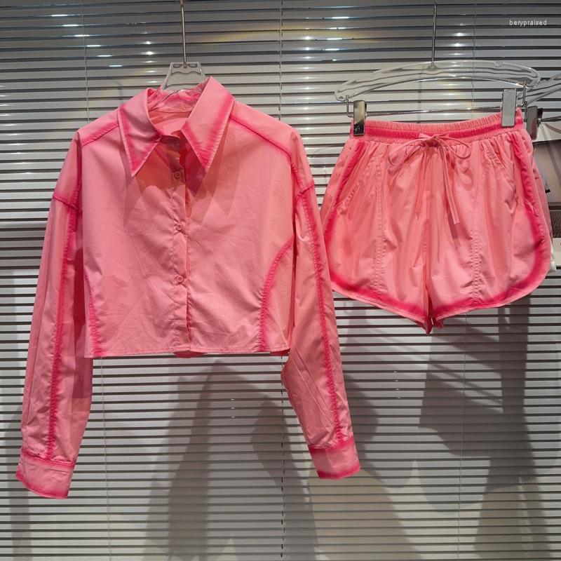 Women' Tracksuits BORVEMAYS 2023 Summer Tie Dye Patchwork Sun Protection Jacket Stretch Drawstring High Waist Shorts Two-piece Sets Thin, Pink
Women' Tracksuits BORVEMAYS 2023 Summer Tie Dye Patchwork Sun Protection Jacket Stretch Drawstring High Waist Shorts Two-piece Sets Thin, Pink