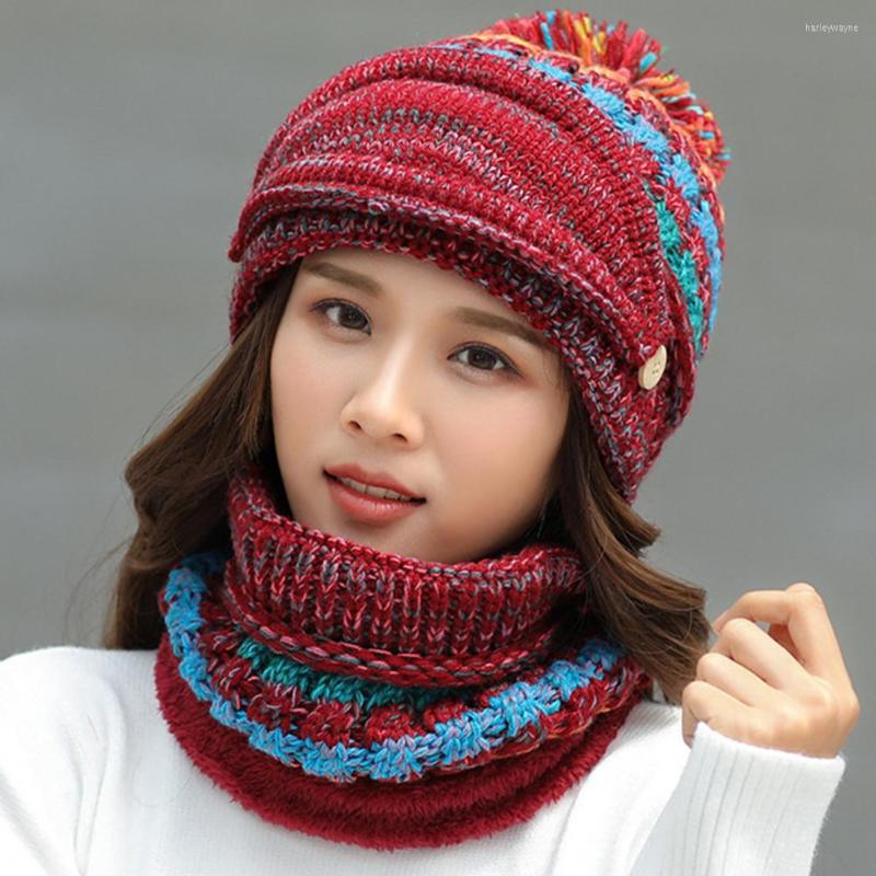 Wide Brim Hats 3Pcs Stylish Hat Colorfast Beanie Cap Button Design Knitted Winter Comfortable, Wine red
Wide Brim Hats 3Pcs Stylish Hat Colorfast Beanie Cap Button Design Knitted Winter Comfortable, Wine red