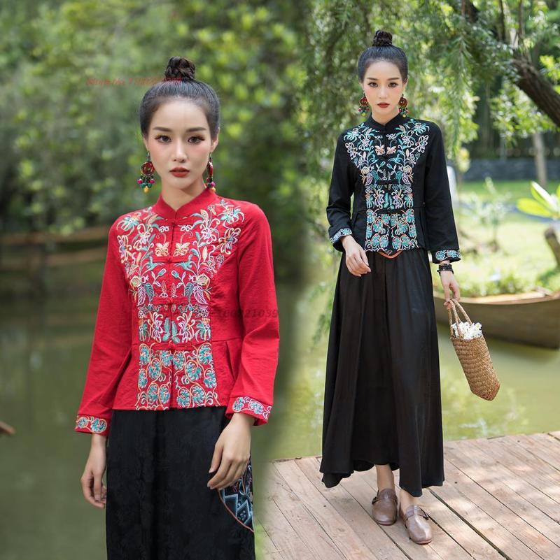 Ethnic Clothing 2023 Traditional Chinese Women's Blouse Folk Style Cotton Linen Vintage Coat Tang Suit Cheongsam Retro Flower Embroidery
Ethnic Clothing 2023 Traditional Chinese Women's Blouse Folk Style Cotton Linen Vintage Coat Tang Suit Cheongsam Retro Flower Embroidery