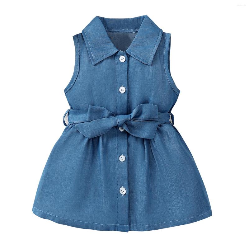 Girl Dresses Infant Summer Girls Sleeveless Solid Denim Sundress Born Princess Vest Dress And Belt Christmas Kids, Blue
Girl Dresses Infant Summer Girls Sleeveless Solid Denim Sundress Born Princess Vest Dress And Belt Christmas Kids, Blue