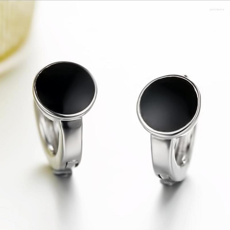 Hoop Earrings Trendy Silver Plated For Men Jewelry Girls Party Accessories Charm Black Hoops Earring Male Boyfriend Gift
Hoop Earrings Trendy Silver Plated For Men Jewelry Girls Party Accessories Charm Black Hoops Earring Male Boyfriend Gift
