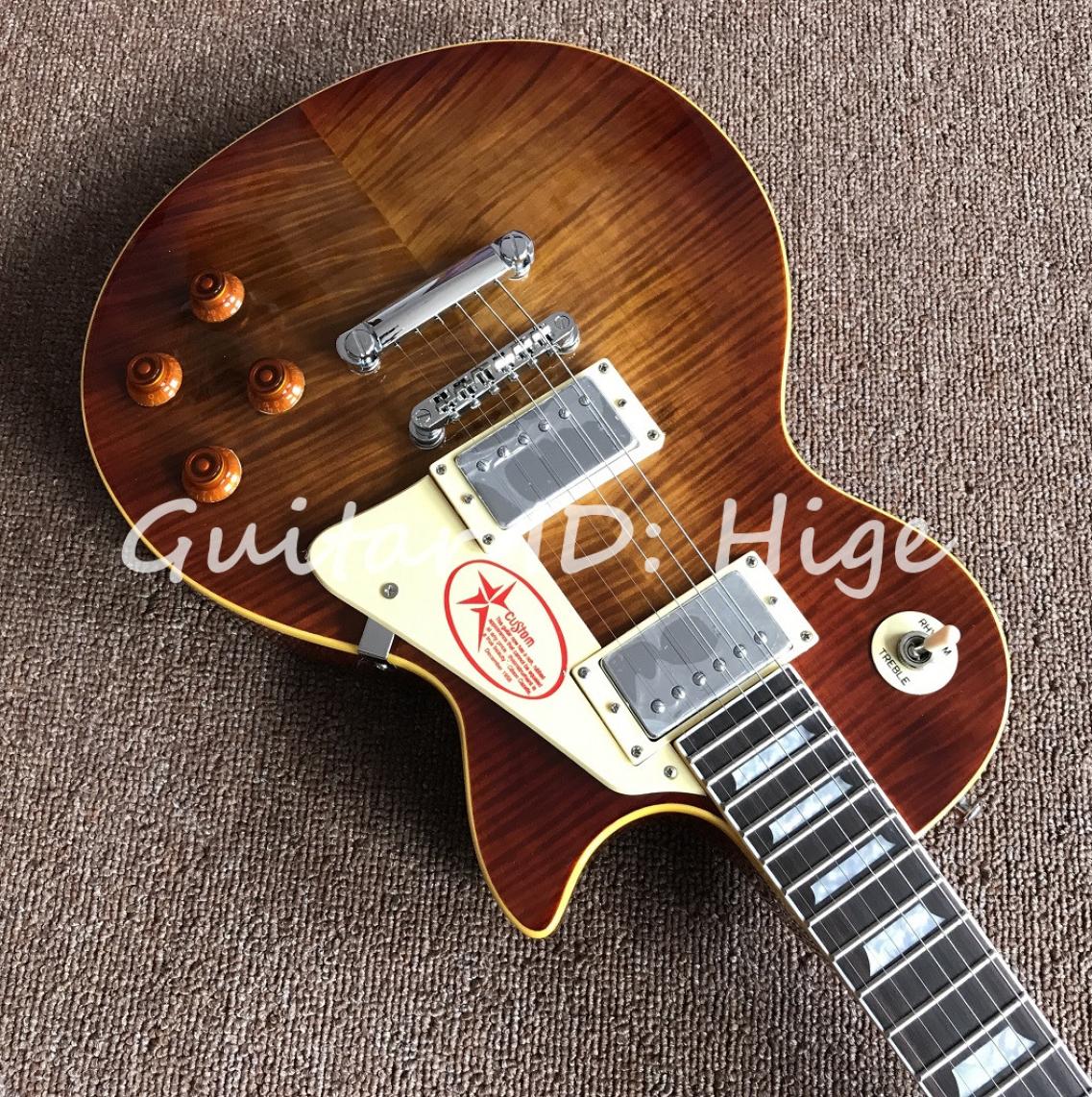 selling Musical instruments OEM 1959 R9 Tiger Flame Electric guitar luxury finished way with Chrome hardware high quality2524698
selling Musical instruments OEM 1959 R9 Tiger Flame Electric guitar luxury finished way with Chrome hardware high quality2524698