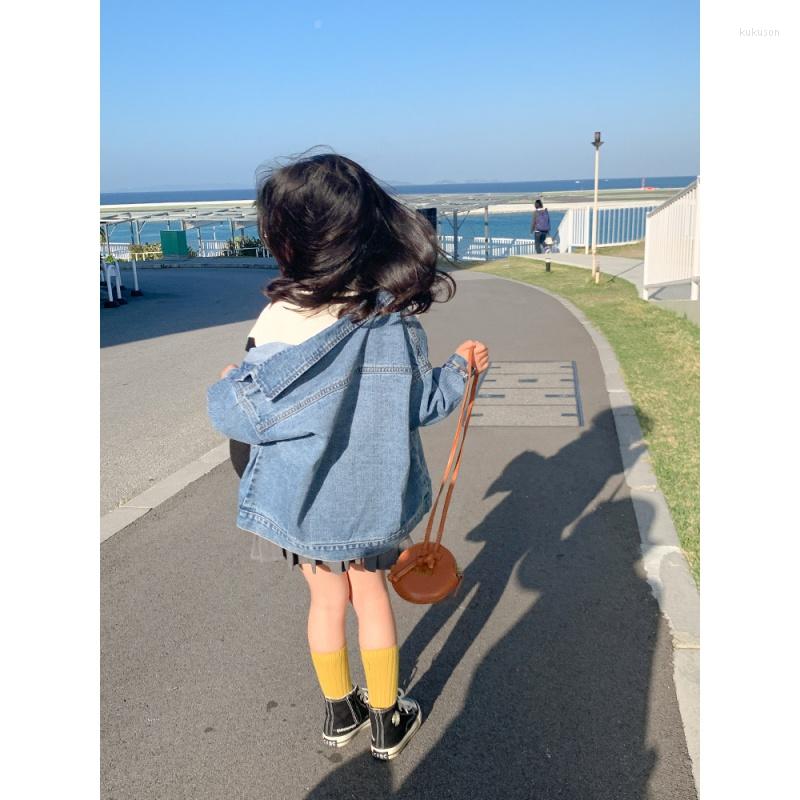 Jackets Korean Style Mid-Length Girls' Jean Jacket 2023 Spring Solid Color Lapel Long Sleeve Children's Casual Tops Fashion, Blue
Jackets Korean Style Mid-Length Girls' Jean Jacket 2023 Spring Solid Color Lapel Long Sleeve Children's Casual Tops Fashion, Blue
