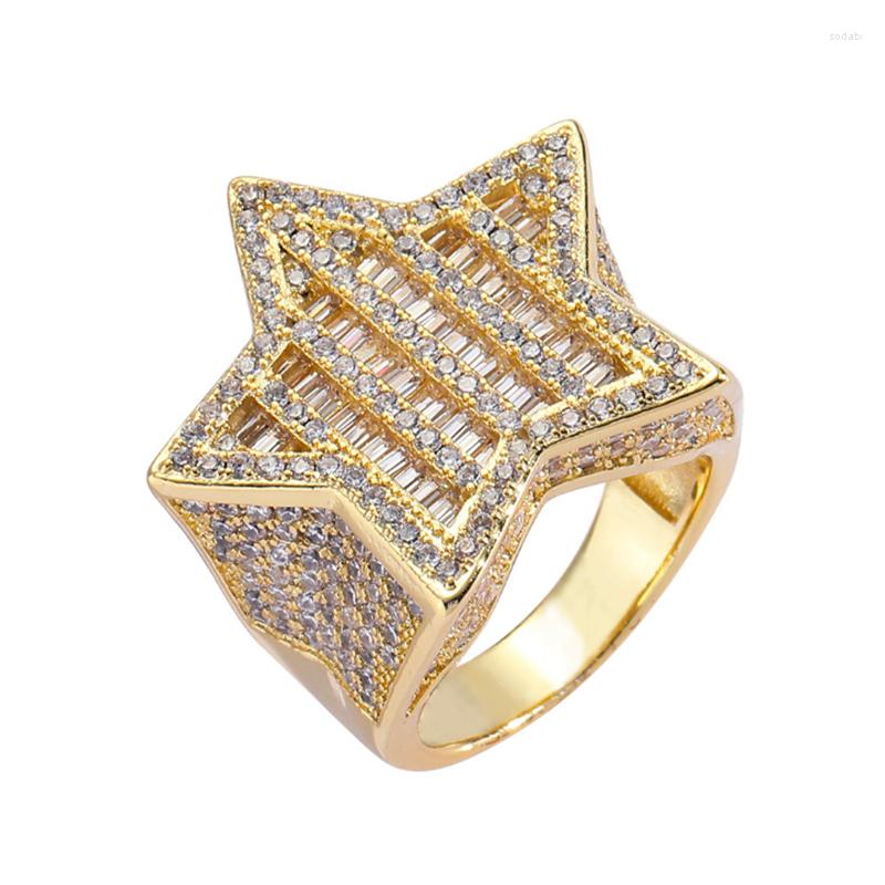 Cluster Rings Hip Hop Couple Jewelry Luxury Cubic Zircon Five-Pointed Star Loop Men Women Ring Party For Gift
Cluster Rings Hip Hop Couple Jewelry Luxury Cubic Zircon Five-Pointed Star Loop Men Women Ring Party For Gift