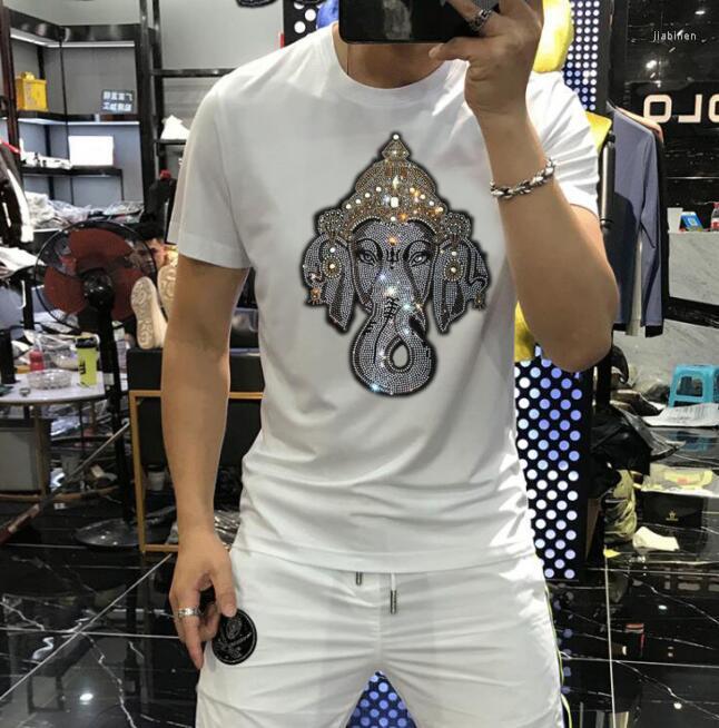Men' T Shirts -6XL Rhinestones Shirt Short Sleeve Summer Drilling Men Casual T-shirt Male Tee, As picture shown
Men' T Shirts -6XL Rhinestones Shirt Short Sleeve Summer Drilling Men Casual T-shirt Male Tee, As picture shown