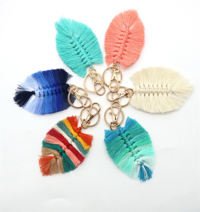 Leaf Weaving Rainbow Keychains for Women Boho Handmade key Holder Keyring Macrame Bag Charm Car Hanging Jewelry7432303
Leaf Weaving Rainbow Keychains for Women Boho Handmade key Holder Keyring Macrame Bag Charm Car Hanging Jewelry7432303