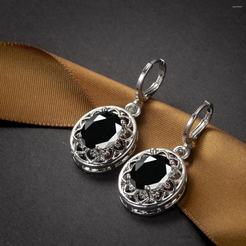 Hoop Earrings Cute Female Black Oval Zircon Flower Luxury Crystal Rainbow Stone Silver Color Wedding For Women
Hoop Earrings Cute Female Black Oval Zircon Flower Luxury Crystal Rainbow Stone Silver Color Wedding For Women