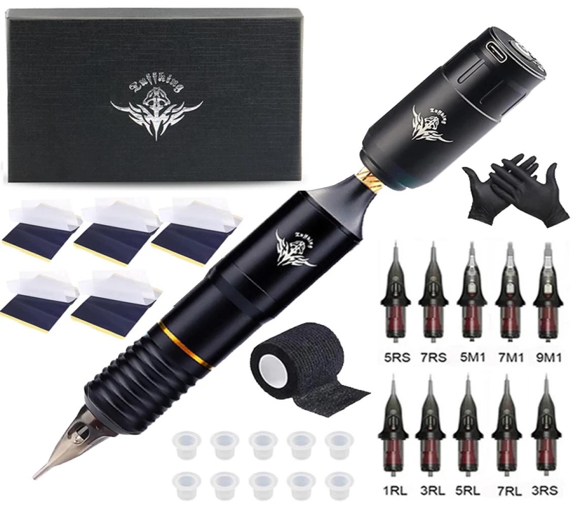 Professional Tattoo Machine Kits Wireless Rotary Tattoo Machine Pen Kit with Cartridge Needles Tattoo Supplies for Body Art 2204189244680
Professional Tattoo Machine Kits Wireless Rotary Tattoo Machine Pen Kit with Cartridge Needles Tattoo Supplies for Body Art 2204189244680