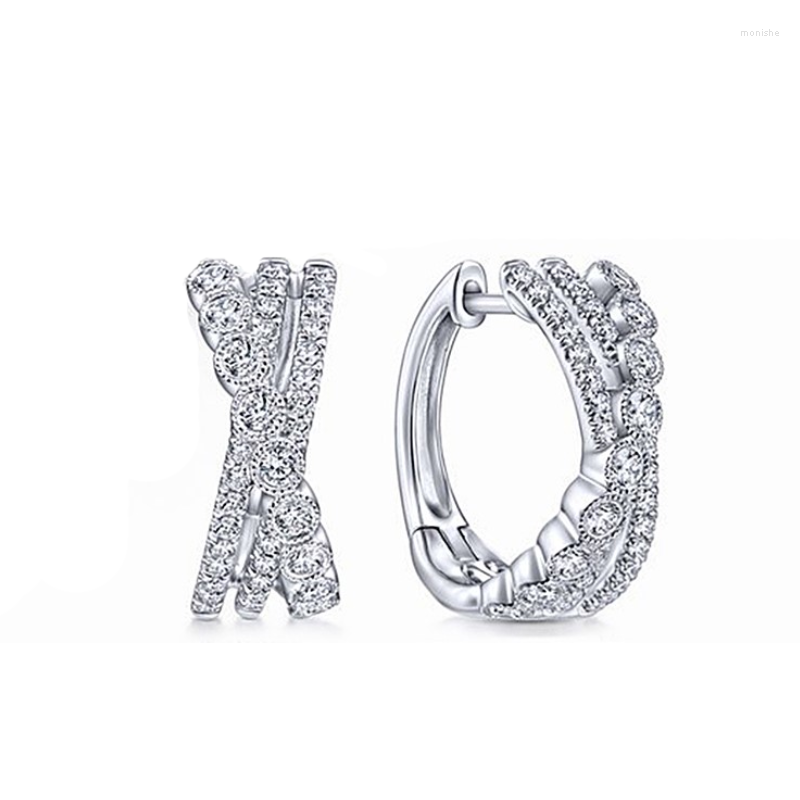 Hoop Earrings CAOSHI Stylish Shiny Zirconia Cross Fashion Female Daily Party Jewelry Versatile Chic Accessories For Women
Hoop Earrings CAOSHI Stylish Shiny Zirconia Cross Fashion Female Daily Party Jewelry Versatile Chic Accessories For Women