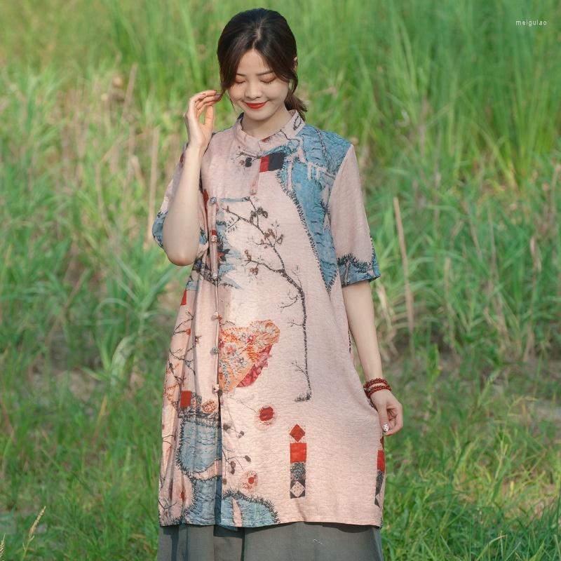Ethnic Clothing Traditional Chinese Women Cheongsam Top And Blouses Cotton Long Retro Vintage Shirt Female Ladies Tops 10358
Ethnic Clothing Traditional Chinese Women Cheongsam Top And Blouses Cotton Long Retro Vintage Shirt Female Ladies Tops 10358