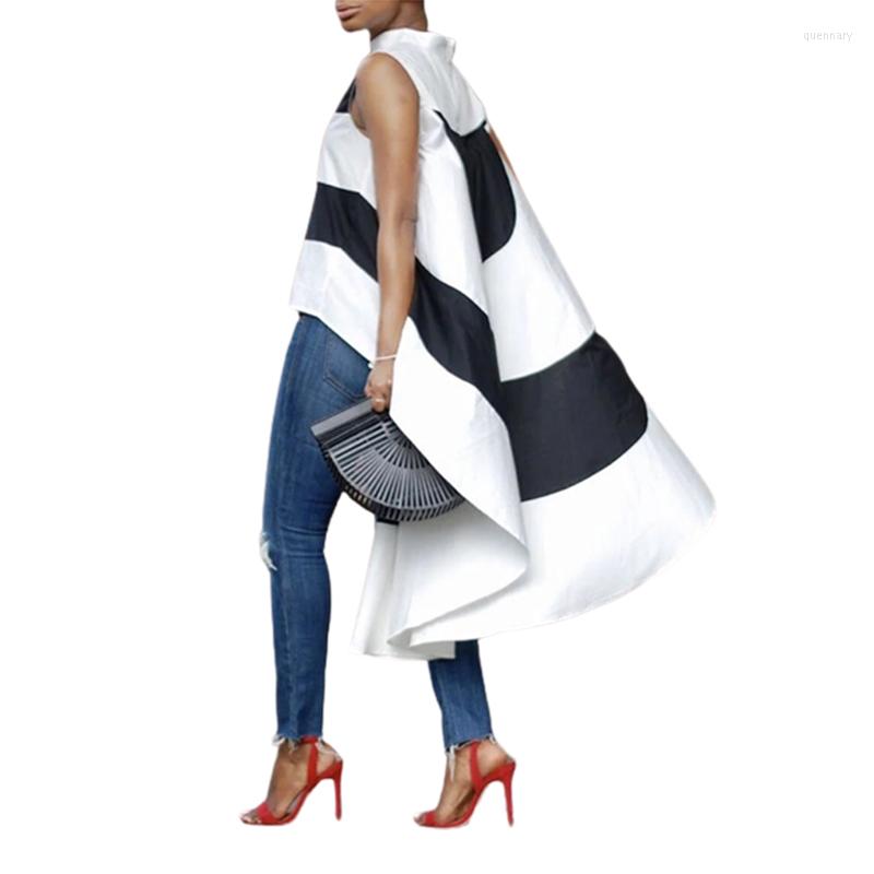 Women' T Shirts Yeezzi 2023 Summer Arrivals Female Fashion Striped High-Low Vest Tops Sleeveless Loose Casual Simple T-shirts For Women, White black 
Women' T Shirts Yeezzi 2023 Summer Arrivals Female Fashion Striped High-Low Vest Tops Sleeveless Loose Casual Simple T-shirts For Women, White black