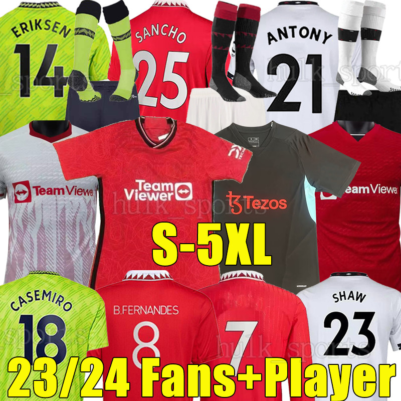 5XL 23/24 SANCHO soccer jerseys fans player version FERNANDES ANTONY ERIKSEN CASEMIRO RASHFORD Elanga VARANE MAGUIRE MARTINEZ men kids Kits sock football shirt 2023, 23-24 training
5XL 23/24 SANCHO soccer jerseys fans player version FERNANDES ANTONY ERIKSEN CASEMIRO RASHFORD Elanga VARANE MAGUIRE MARTINEZ men kids Kits sock football shirt 2023, 23-24 training